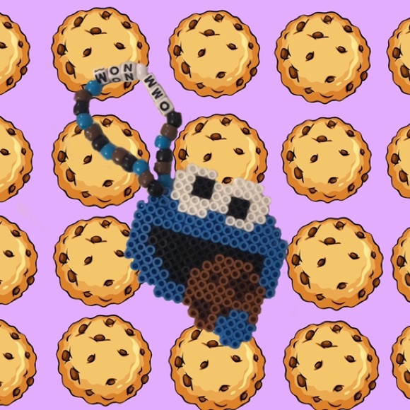 rave kandi Jewelry - Cookie Monster Perler Kandi